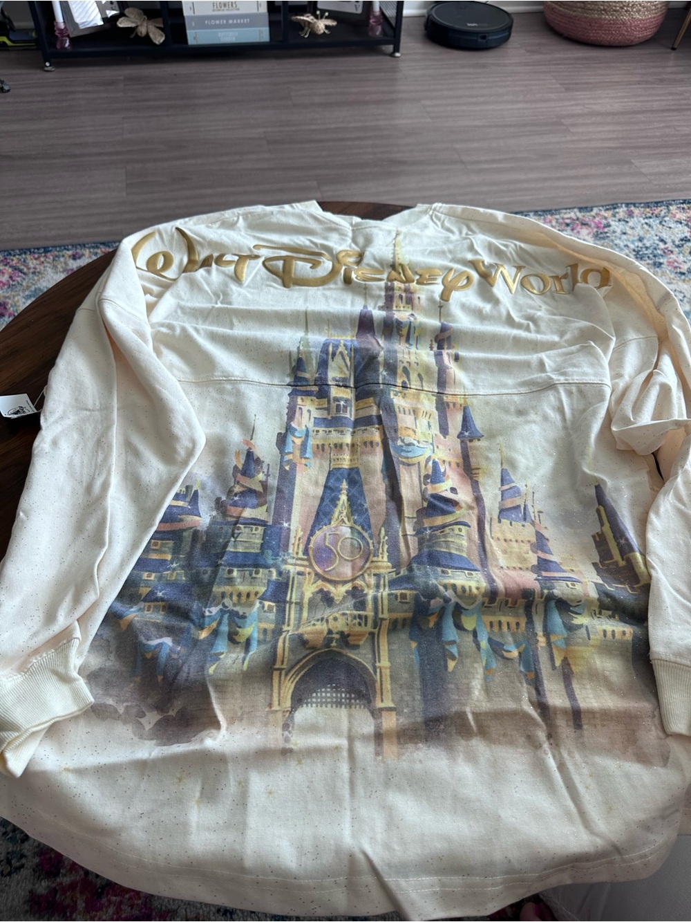Disney World Cream Graphic Castle Women's Top